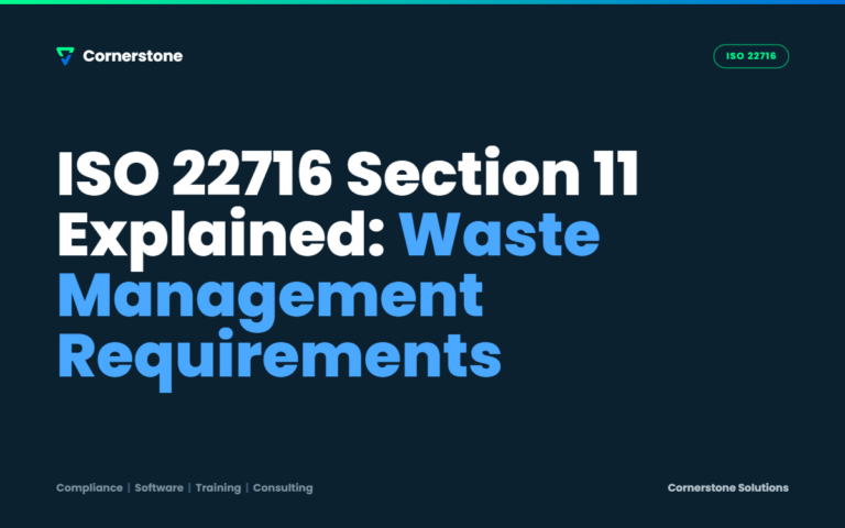 ISO 22716 Section 11 Explained: Waste Management Requirements