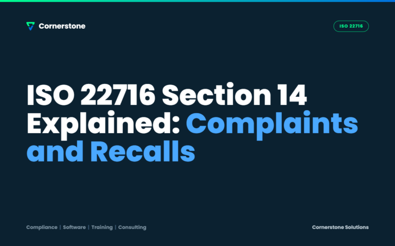 ISO 22716 Section 14 Explained: Complaints and Recalls