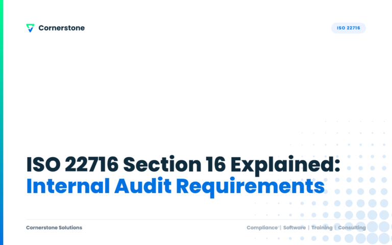 ISO 22716 Section 16 Explained: Internal Audit Requirements