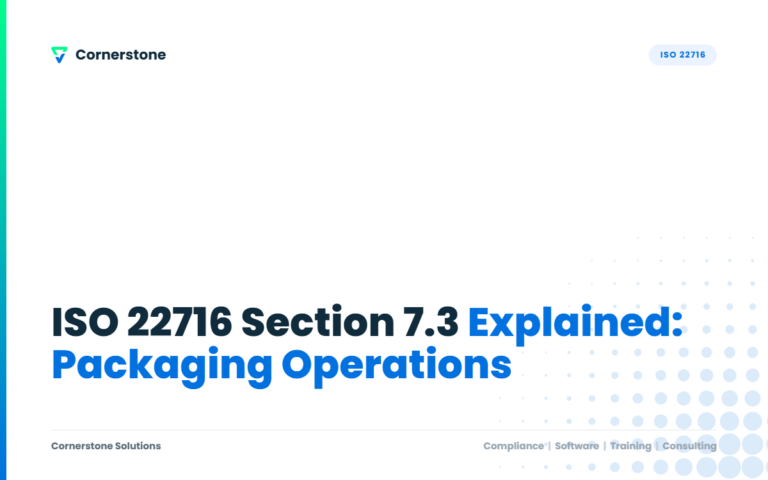 ISO 22716 Section 7.3 Explained: Packaging Operations