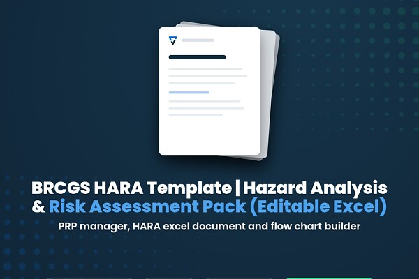 BRCGS HARA Template | Hazard Analysis & Risk Assessment Pack (Editable Excel)