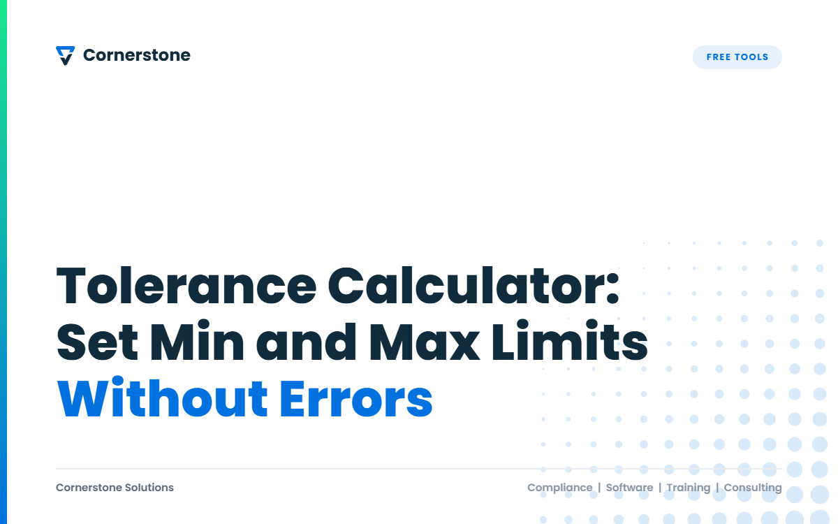 Tolerance Calculator: Set Min and Max Limits Without Errors